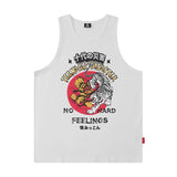 Men Vest Tiger Print Tank-Top Oversize Retro Sleeveless T-shirt for Men and Women