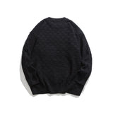 Unisex Sweater Winter Checkered Solid Color Sweater