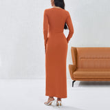 Women Dress Autumn Winter Sexy Slim Fit Hollow Dress