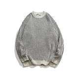 Unisex Sweater Winter Vintage Stripe Knitwear