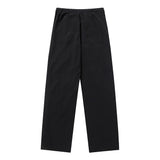 Men Sweatpants Multi-Pocket Workwear Casual Pants Zipper Stitching Loose-Fitting Wide-Leg Trousers