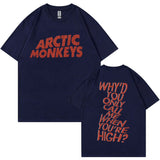 Arctic Monkey Letter Graphic Print T Shirt Men's Fashion O-N