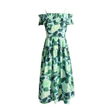 Women Dresses Summer Sleeveless Long Hydrangea Dress (Qymy0409)