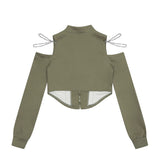 Women Jacket Chain off-the-Shoulder Cardigan Jacket