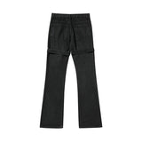 Men Jeans Straight Cargo Jeans Loose Straight-Leg Wide-Leg Pants