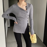 Women Cardigan Sweater V-neck Long Sleeve Cardigan Top 8t8318