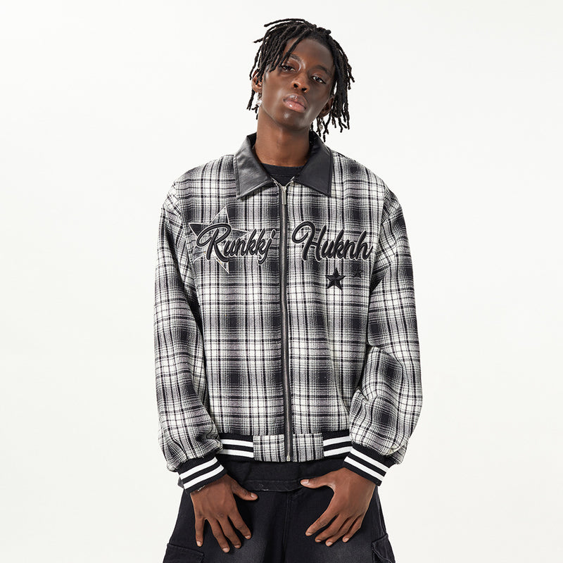 Men Jacket Coat Baggy Coat Spring and Autumn Men's Embroidery Letter Jacket