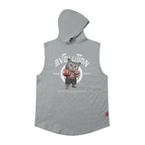 Men Vest Hooded Vest Loose Hip Hop Sleeveless T-shirt