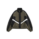 Unisex Jacket Retro Multicolor Jacket Loose Lapel Sports Jacket
