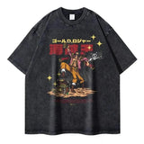 2024Portgas D Ace T-shirts Vintage Washed Anime T Shirt