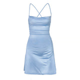 Women Dresses Sexy Dress Spring Backless Dress Dress Suspender Skirt (Bla0420)
