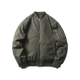 Unisex Winter Cotton Coat Winter Baseball Uniform Cotton-Padded Clothes Retro Loose Pockets Decorative Cotton-Padded Clothes