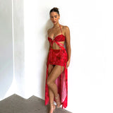 Women Dresses Summer Vacation Casual Sexy round Strap Hip Skirt Suit