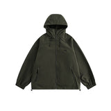 Unisex Jacket Retro Mechanical Style Shell Jacket Boys Hooded Jacket