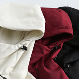 Unisex Winter Cotton Coat Three-Dimensional Multi-Pocket Hooded down Jacket