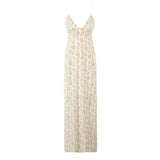 Women Dresses Summer V-neck Lace Flower Sling Dress Backless Sexy Dress (Xds0414)