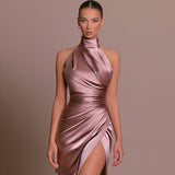 Women Dresses Sleeveless Dress Dress Autumn Stand Collar Dress (Bla0420)