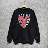 Amiri Long Sleeved Shirt Fashion Brand Crew Sweatshirts round Neck Sweater