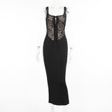 Women Dresses Summer Sexy Long Skirt Slim Vest Lace Dress (Csm202403)