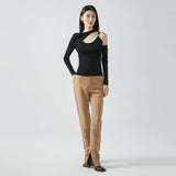 Women Sweater Knitwear Autumn Sexy Halter Shoulder-Baring Sweater