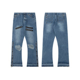 Gallery Dept Jeans Unisex Loose Zippered Hems Flared Jeans