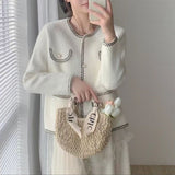 Women Knitwear Autumn Winter Retro Knitted Cardigan