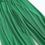 Women Sweatpants Spring Snake Bone Pattern Wide Leg Pants Striped Straight Loose Casual Pants