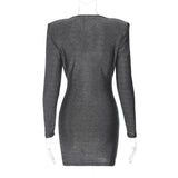 Women Dresses Autumn Sexy V-neck Long-Sleeve Dress