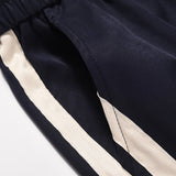 Men Sweatpants Side Striped Color Contrast Patchwork Sports Trousers