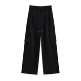 Women Sweatpants Fall Loose Wide Leg Straight Casual Pants