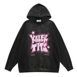 Men Hoodie Graffiti Printing Oversize Couple Hooded Sweater