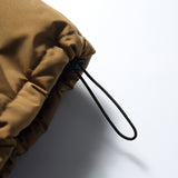 Unisex Winter Cotton Coat Zipper Pocket Decoration Stand-up Collar Cotton-Padded Clothes Vintage Loose Cotton Coat