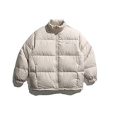 Unisex Winter Cotton Coat Stitching Hooded down Jacket Retro Warm down Jacket