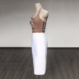 Women's Evening Dress Bandage One-Piece Dress Dress Color Matching Bandage Dress Dress