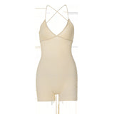 Women Jumpsuit Summer Sexy Backless Slim Fit Sleeveless Jumpsuit