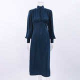Women Dress Elegant Stand Collar Hip Skirt Women's Autumn and Winter Dress Dress