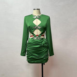 Women Dresses Sexy Cutout Dress Backless Hip Skirt (Zns0409)
