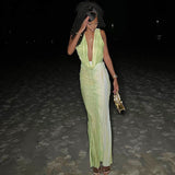 Women Dresses Autumn Sexy Backless Slim Fit Sleeveless Dress