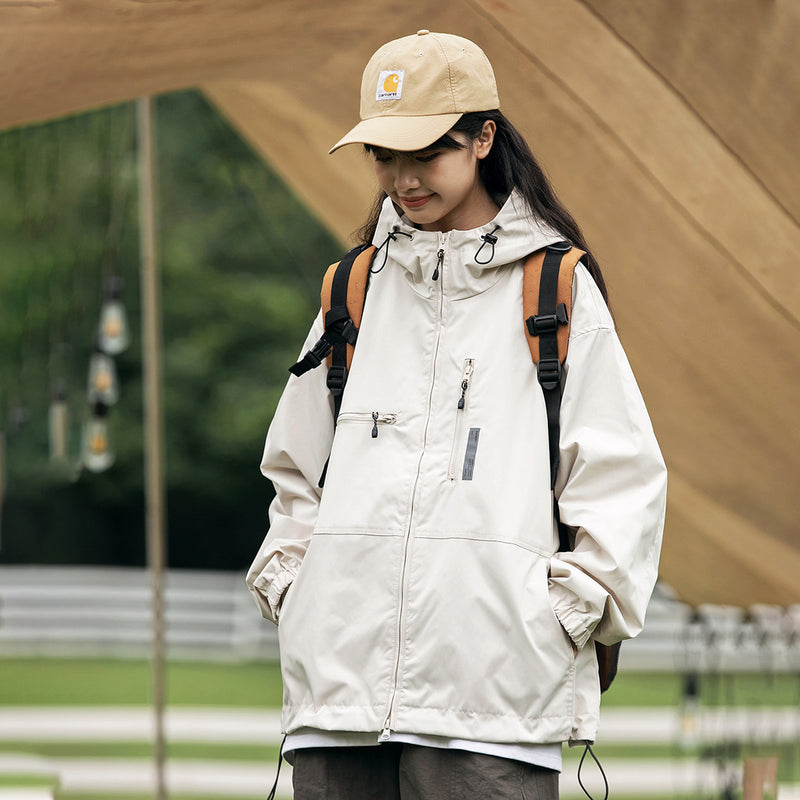 Unisex Jacket Autumn Windproof Hood Coat