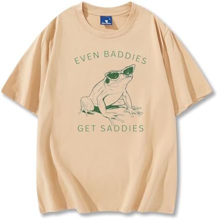 Funny Even Baddies Get Saddies Frog Tshirt,Mental Health