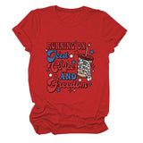 Crew neck women's short sleeves running on jced collee and freedomt t-shirt