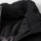 Unisex Winter Cotton Coat Patch Pocket Decorative Stand-up Collar down Jacket Retro Loose down Jacket