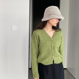 Women Cardigan Sweater Cardigan Coat Wool Button Coat Spring Y950