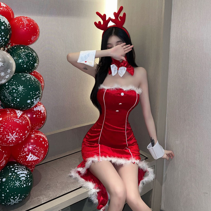 Women Maxi Dress Autumn Winter Sexy Gold Velvet Christmas Dress
