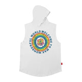 Men Vest Summer Hip Hop Vest Retro Sleeveless T-shirt