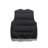 Unisex Winter Cotton Coat Collarless down Vest Retro Warm Sleeveless Top
