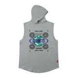 Men Vest Sleeveless T-shirt Men's and Women's Brand Sports Hooded Vest