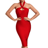 Women Evening Dress Sexy off Shoulder Slim-Fit Evening Dress Bandage One-Piece Dress