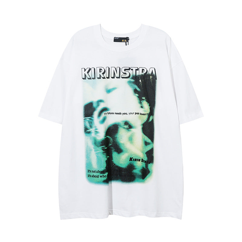 Men T Shirt Graffiti Letter Print Short-Sleeve T-shirt Baby Boy and Girl Summer Loose T-shirt