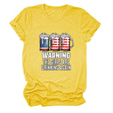 Warning the girls are stylish casual print short sleeves